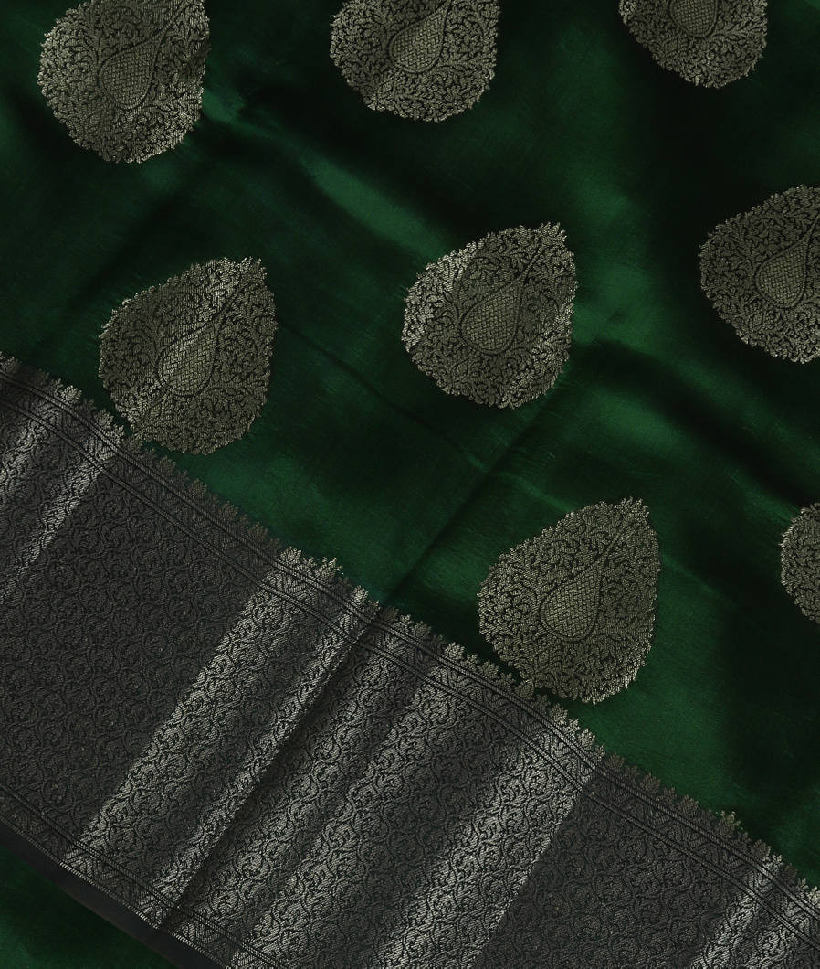 Green Chaniya Silk Saree T3704024