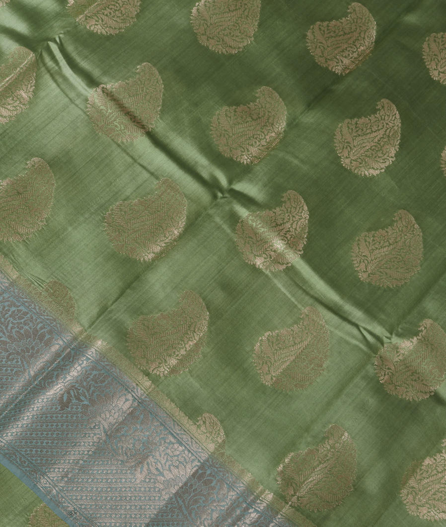 Green Chaniya Silk Saree T3531424