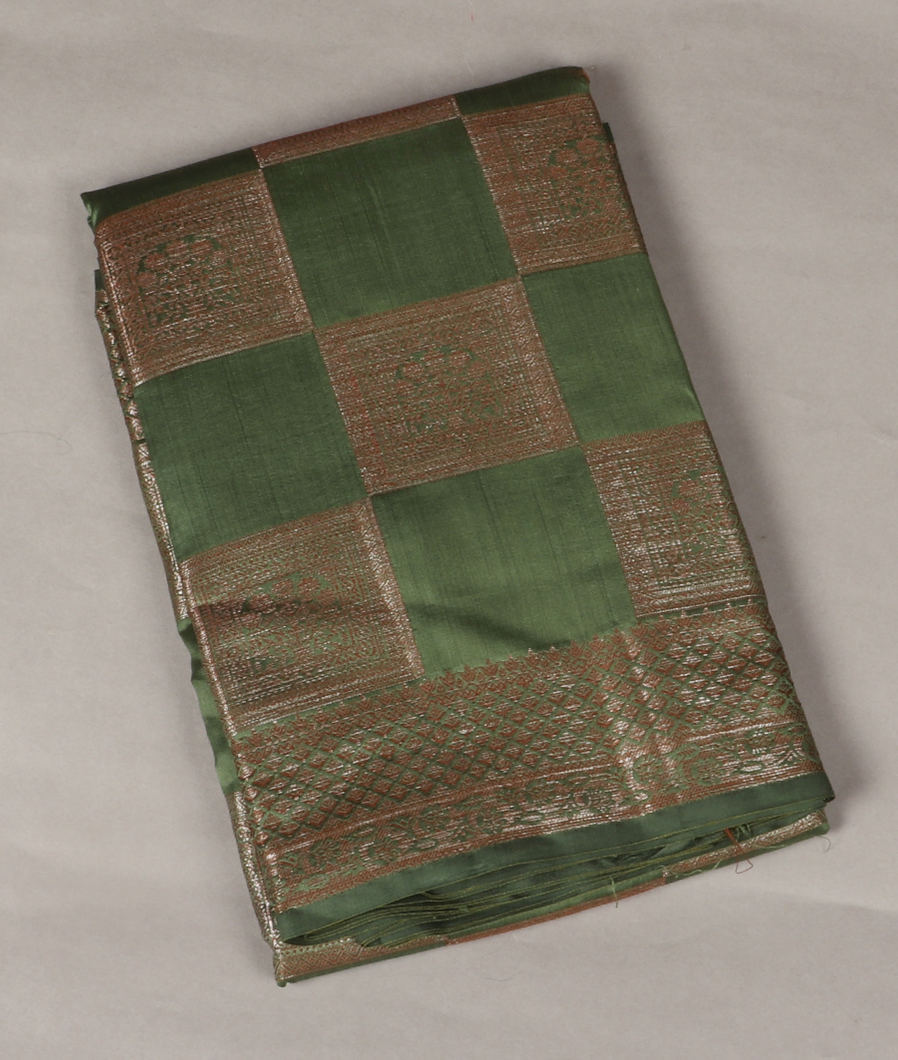 Green Chaniya Silk Saree T329296-image