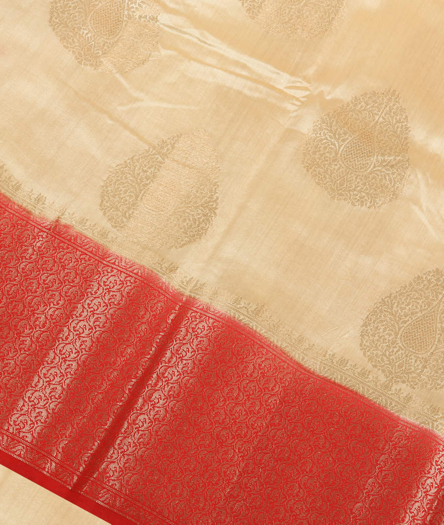 Cream Chaniya Silk Saree T3764344