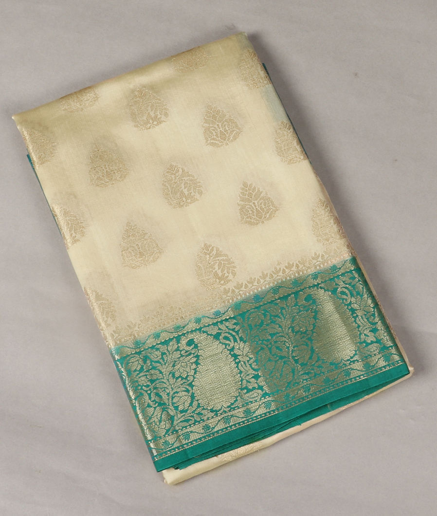 Cream Chaniya Silk Saree T379561-image