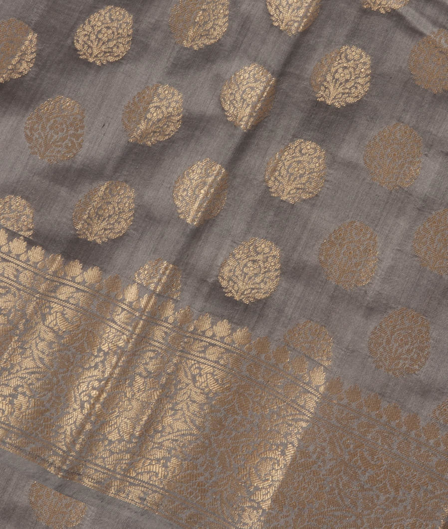 Grey Chaniya Silk Saree T3881194