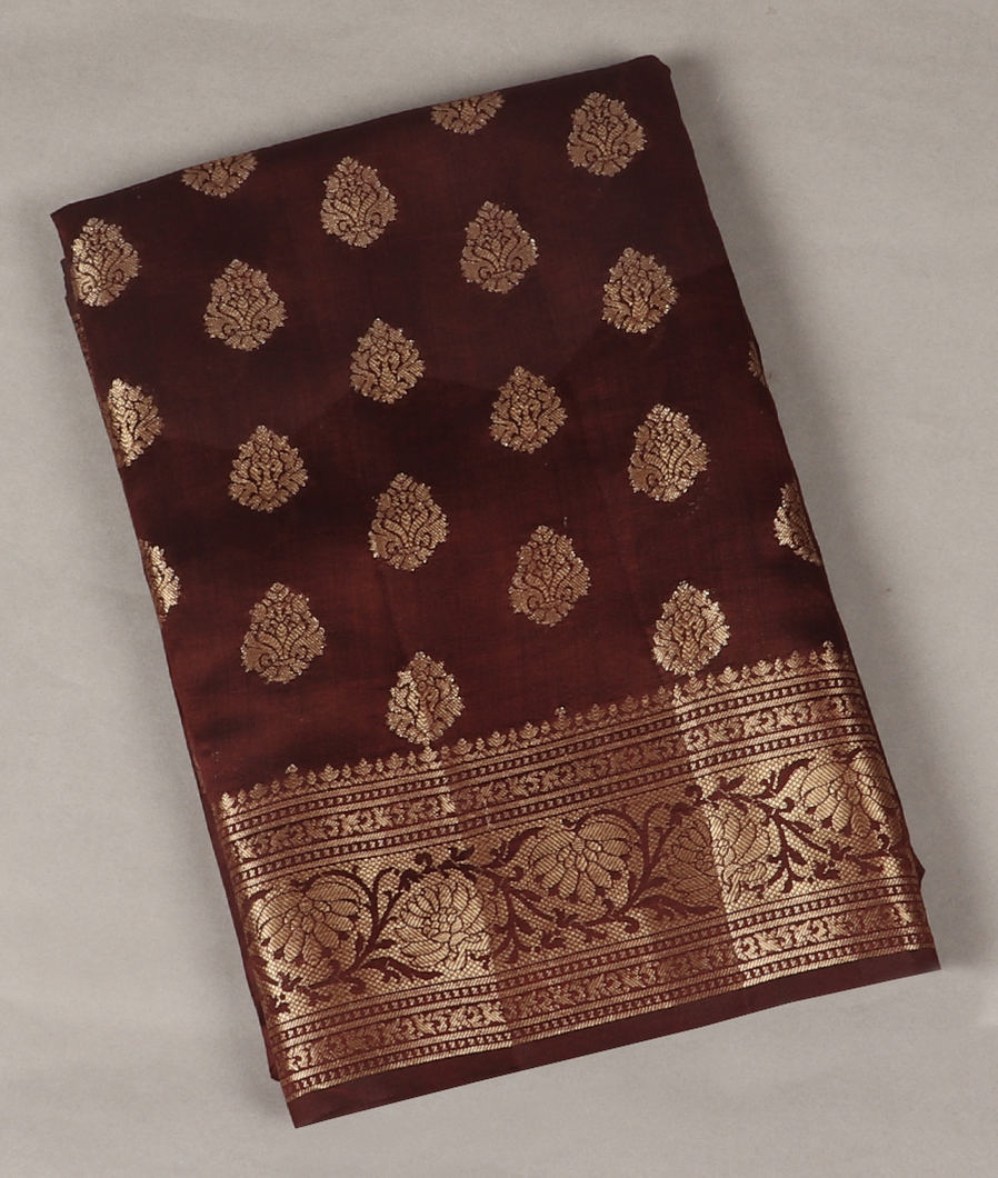 Deep Brown Chaniya Silk Saree T346723-image