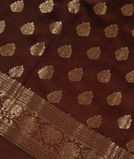 Deep Brown Chaniya Silk Saree T3467234