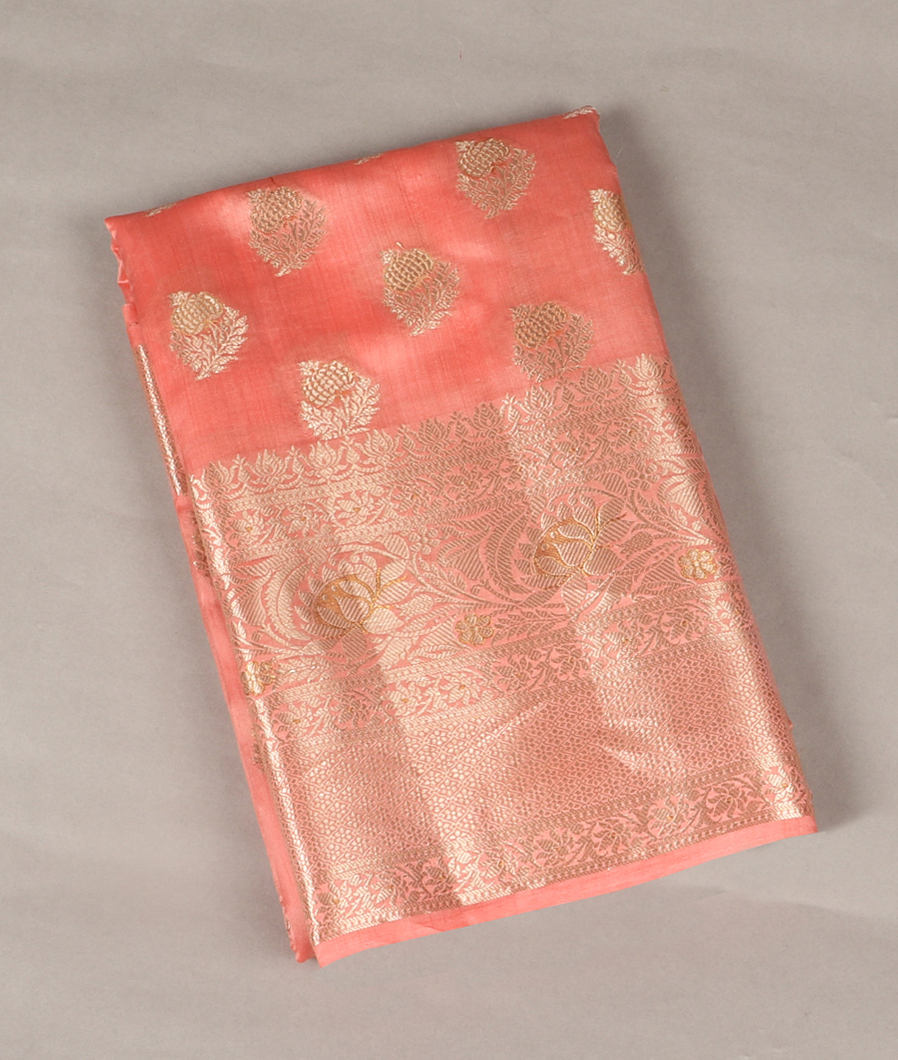 Peach Chaniya Silk Saree T379988-image