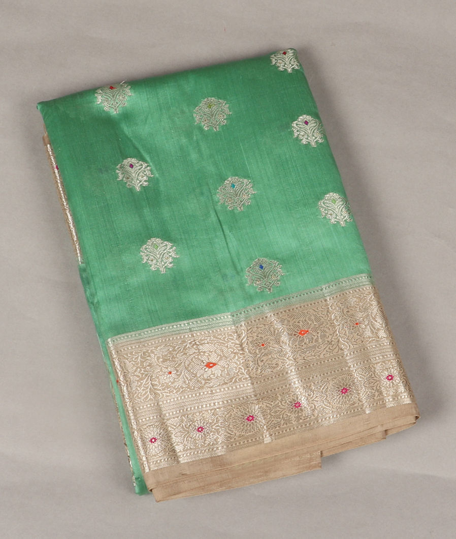 Green Chaniya Silk Saree T353657-image