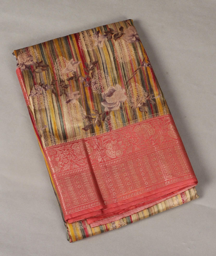 Multicolour Chaniya Silk Saree T380227-image