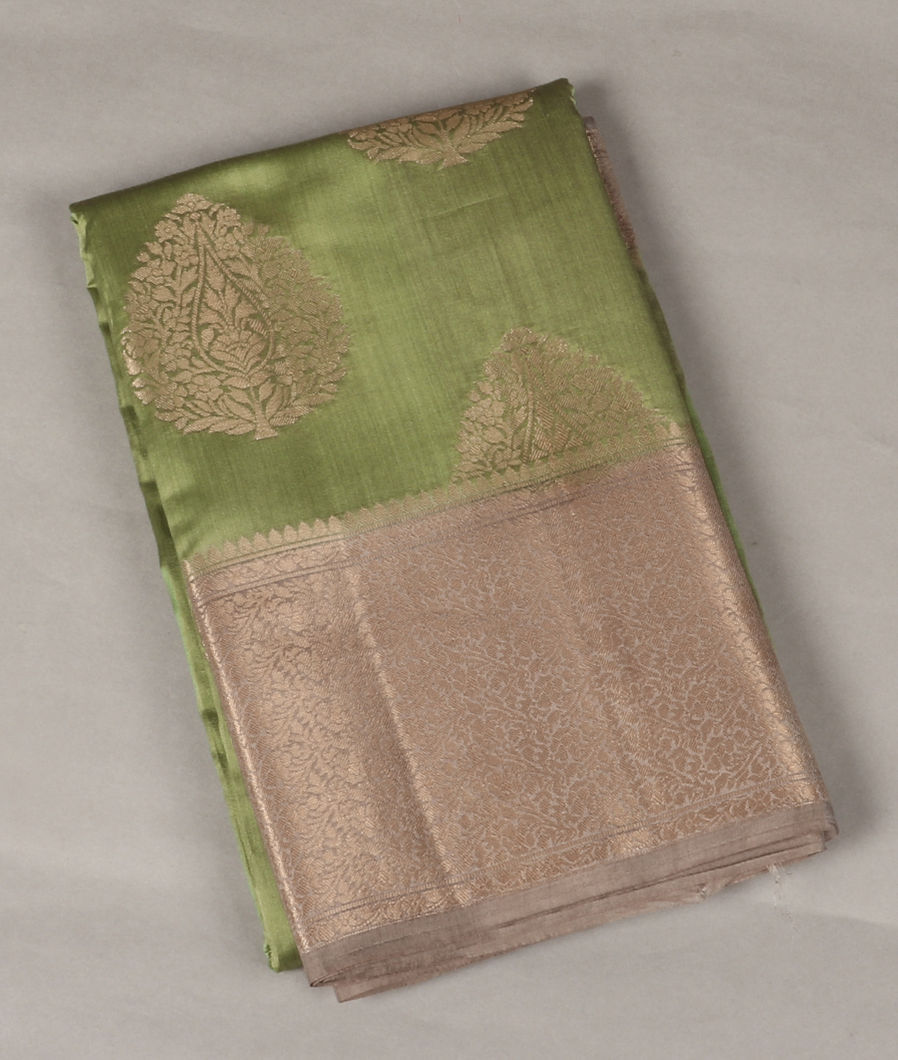 Green Chaniya Silk Saree T380006-image