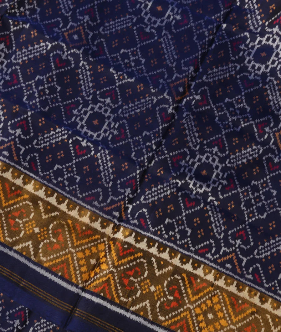 Blue Patola Silk Saree T3686945