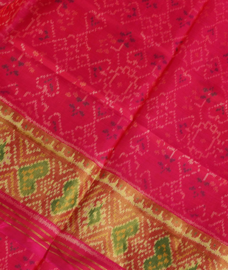Pink Patola Silk Saree T3643415