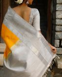 Yellow Handwoven Kanjivaram Silk Saree T3851973