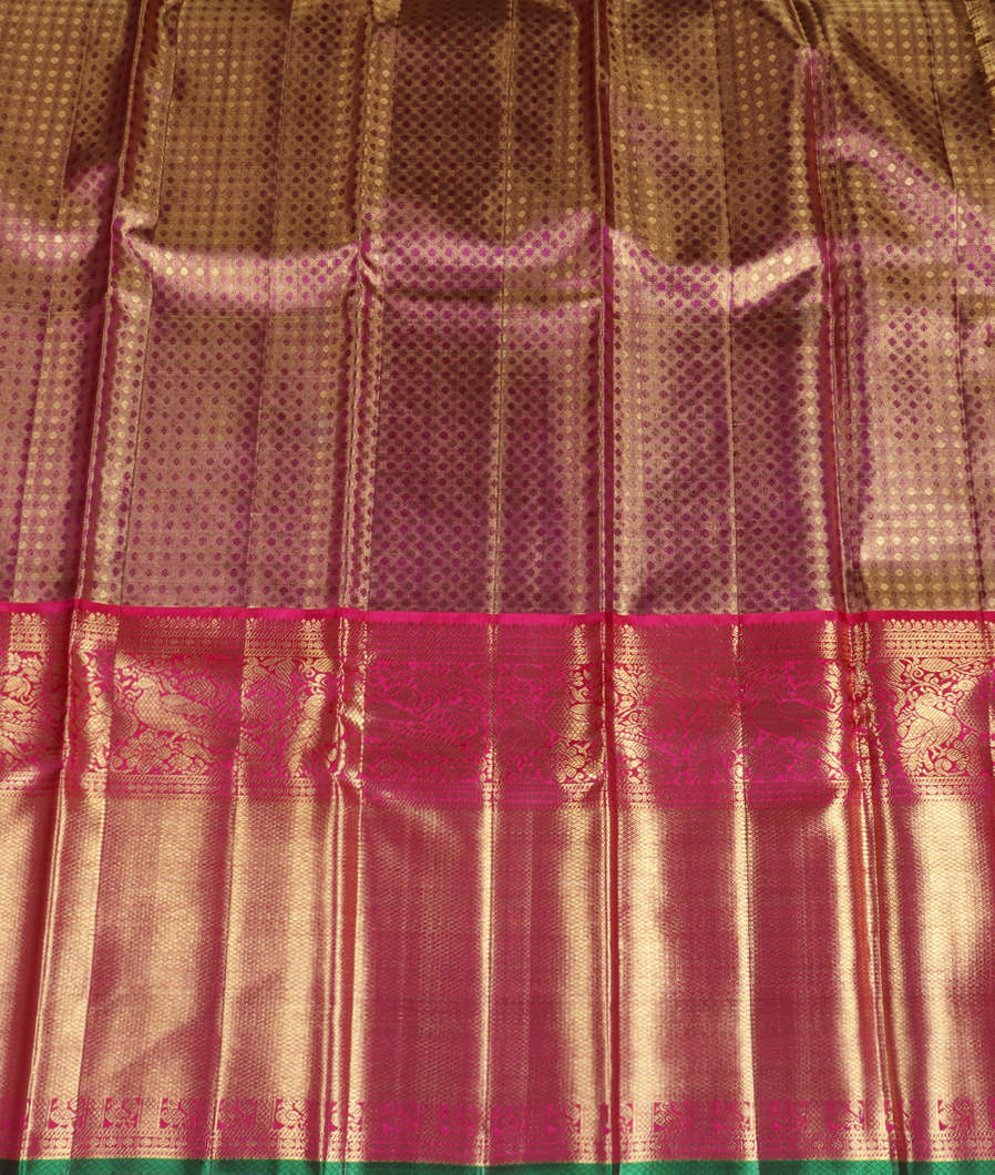 Blue Handwoven Kanjivaram Tissue Silk Pavadai T3995922