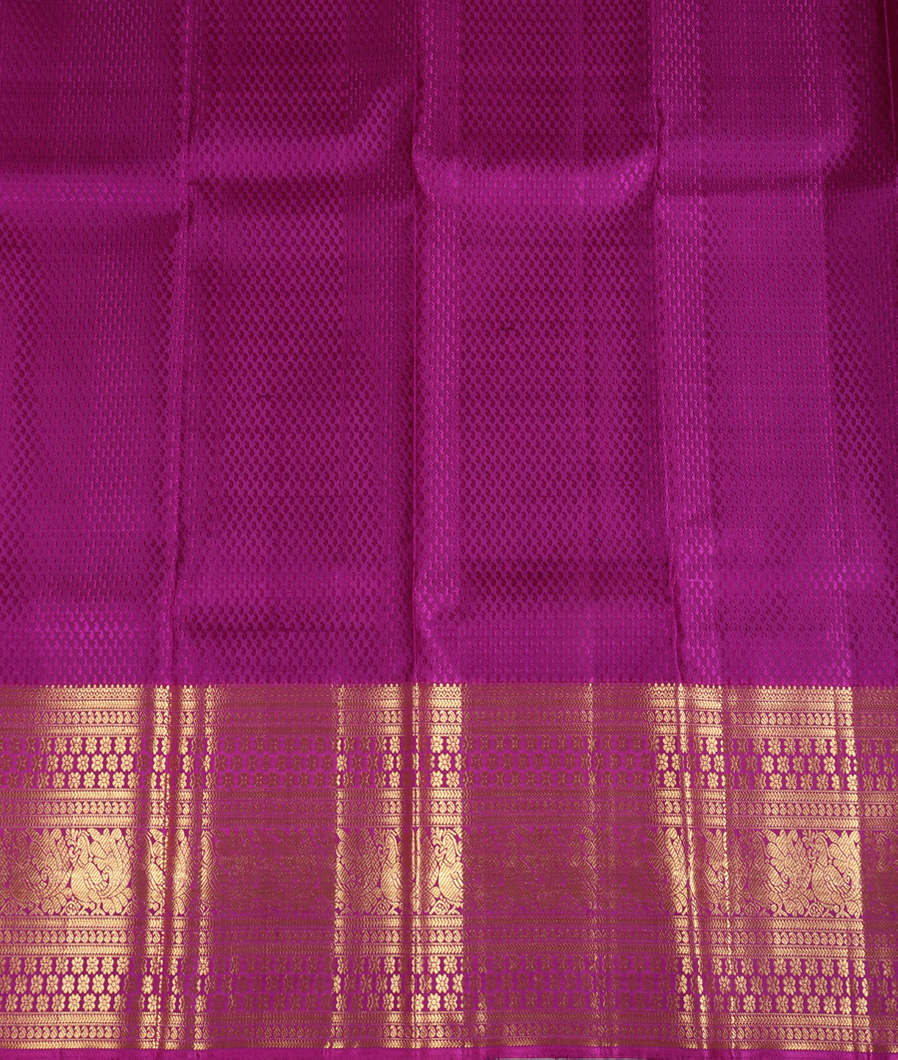 Peacock Blue Handwoven Kanjivaram Silk Pavadai T3995482