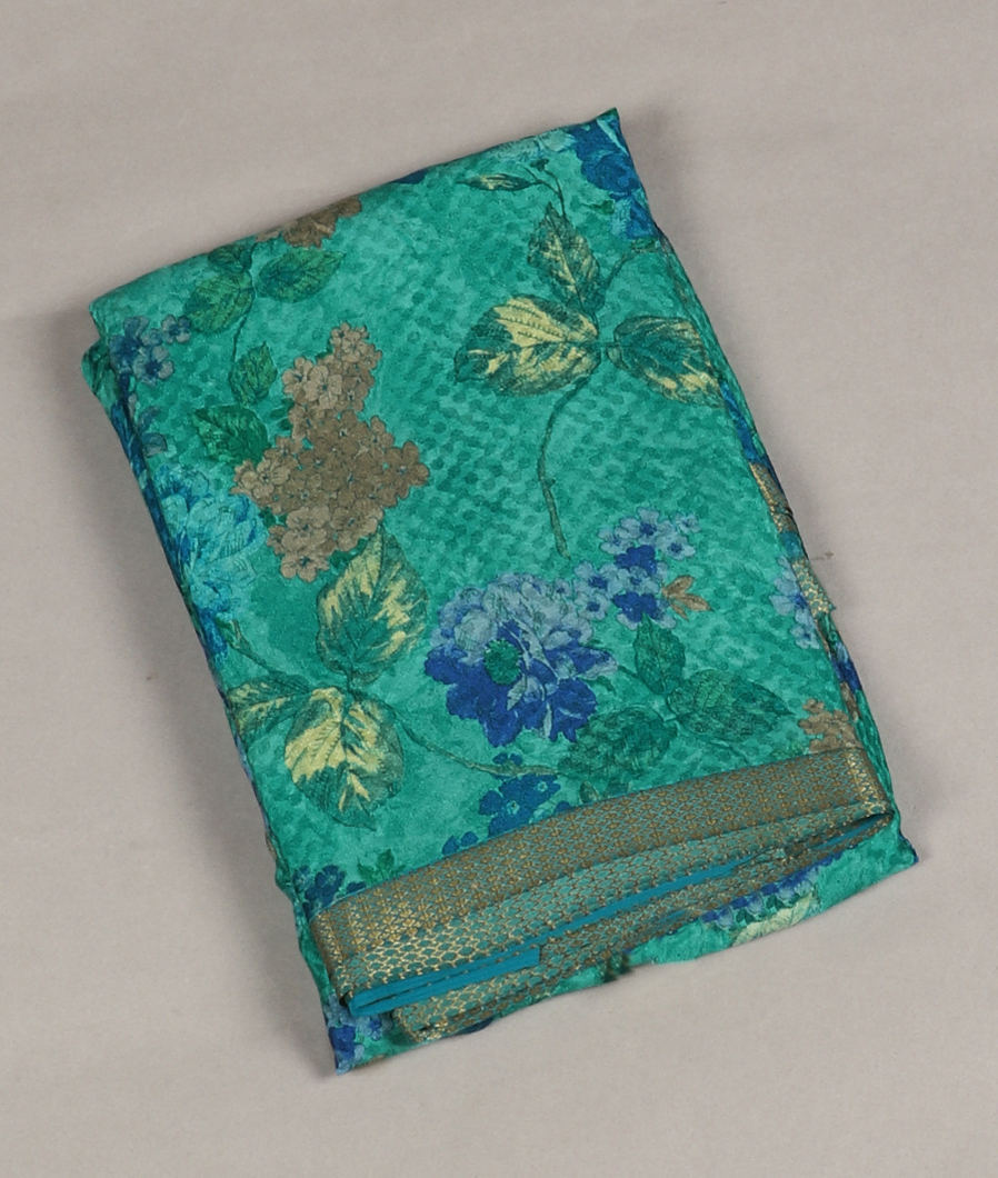 Green Crepe Silk Saree T342817-image