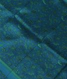 Blue Printed Silk Saree T3783584