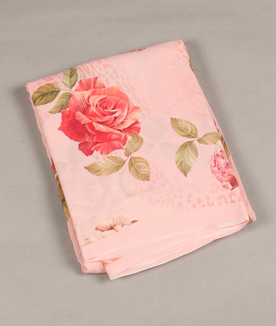 Pink Crepe Silk Saree T322449-image