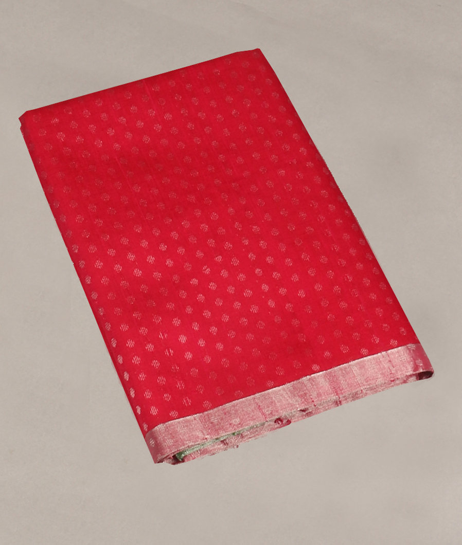 Reddish Pink Woven Raw Silk Saree T318604-image