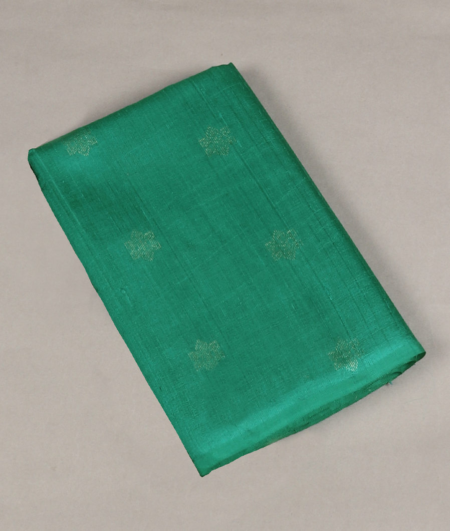 Green Woven Raw Silk Saree T387975-image