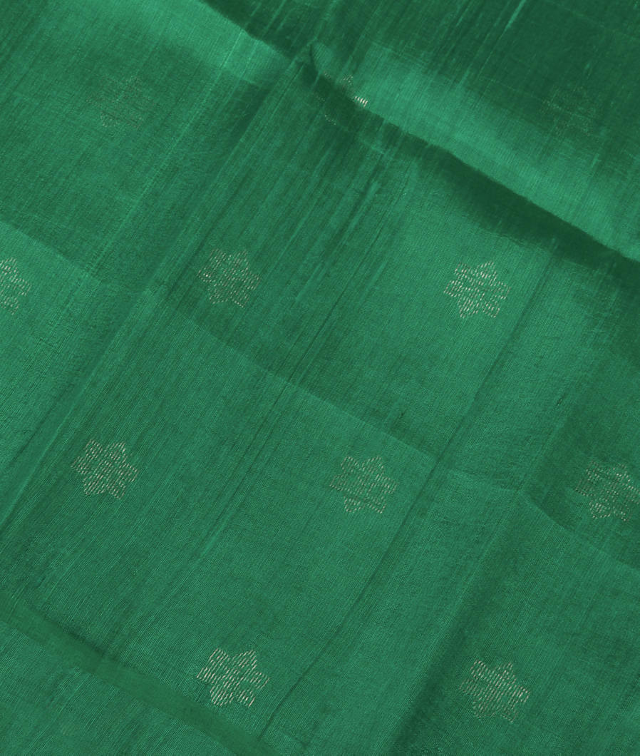 Green Woven Raw Silk Saree T3879754