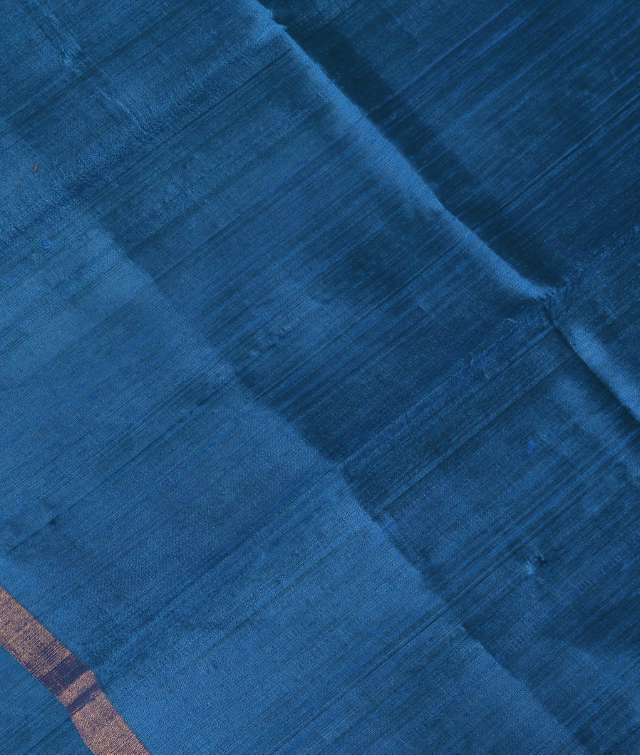 Blue Woven Raw Silk Saree T3843264