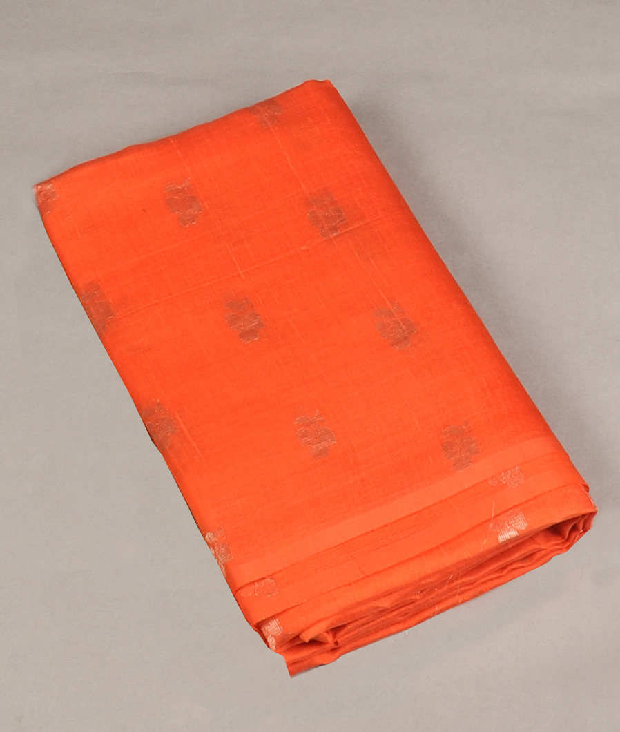 Orange Woven Raw Silk Saree T282400-image