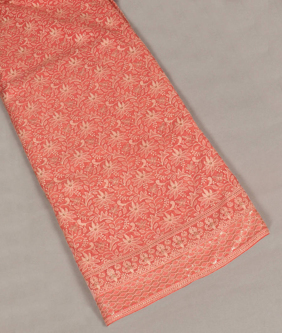 Peach Georgette Silk Saree T363319-image