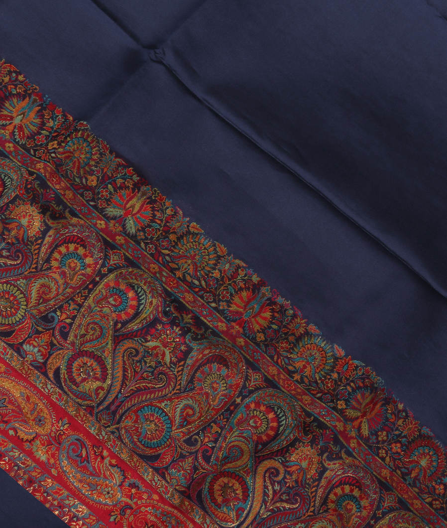 Blue Cashmere Kani Silk Saree T3704435