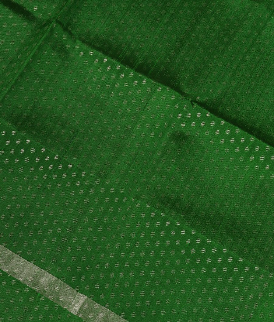Green Woven Raw Silk Saree T3186034
