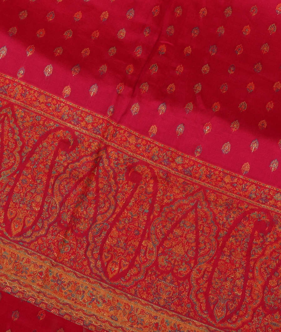 Magenta Cashmere Kani Silk Saree T3073205