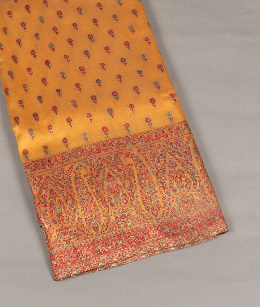 Yellow Cashmere Kani Silk Saree T286587-image