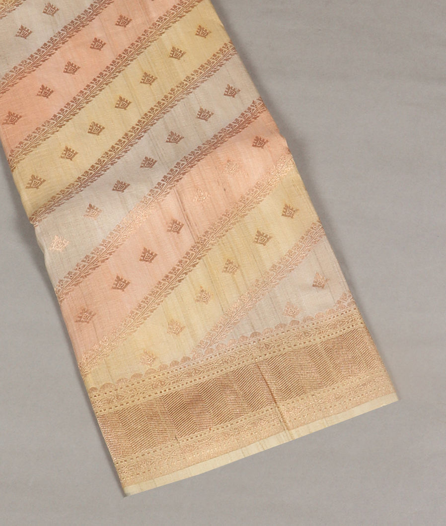 Multicolour Tussar Georgette Saree T356280-image