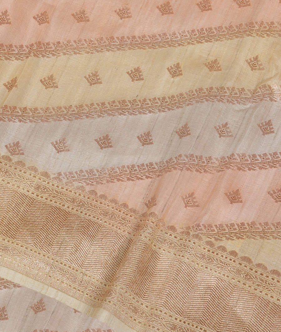 Multicolour Tussar Georgette Saree T3562805