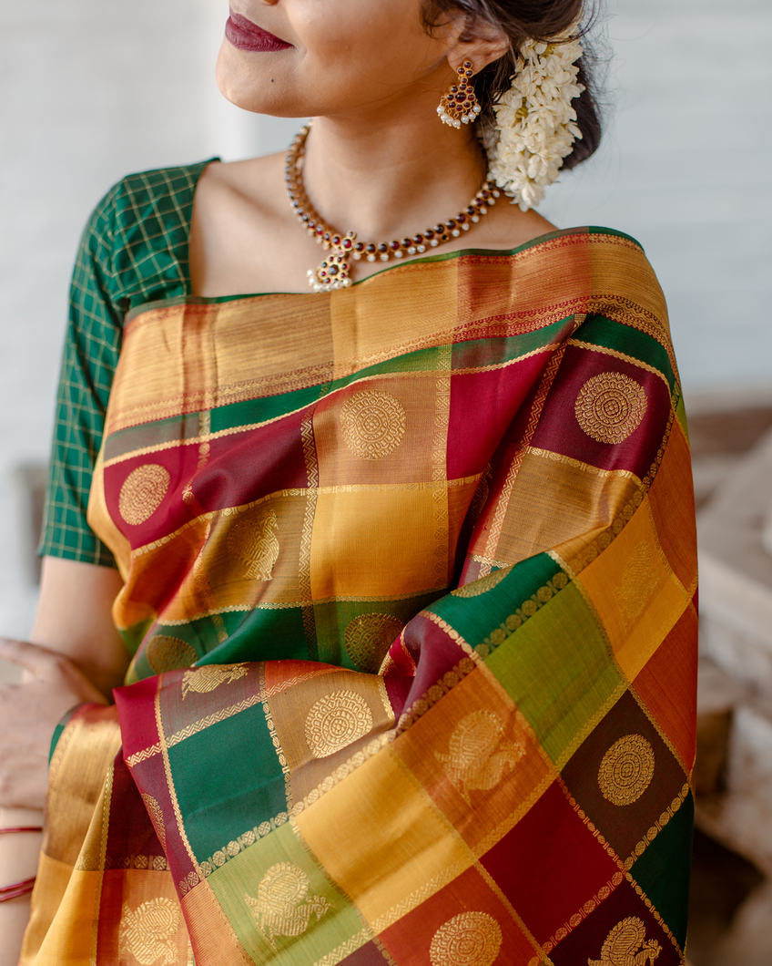 Buy online multi colour designer heavy silk saree at joshindia#saree,  #Wedding, #Hot, #Blouse, #Pattu, #Dra… | Saree dress, Saree blouse designs,  Elegant saree