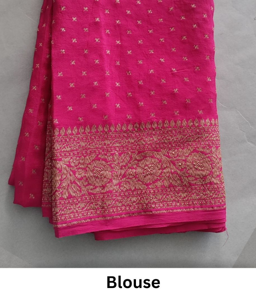 Blue Banaras Crepe Silk Saree T4038237