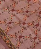 Pink And Black Tussar Printed Saree T3541034