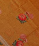 Mustard Yellow Tussar Printed Saree T3782204