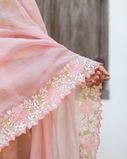 Pink  Kora Organza Embroidery Saree T3808997
