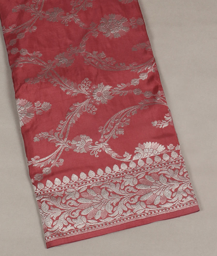 Dusty Pink Banaras Kathan Silk Saree T396467-image