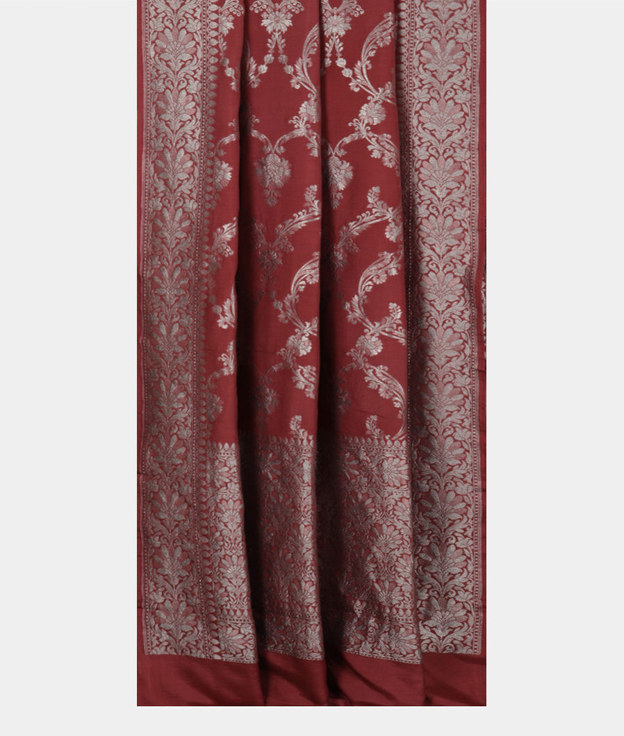 Dusty Pink Banaras Kathan Silk Saree T3964672