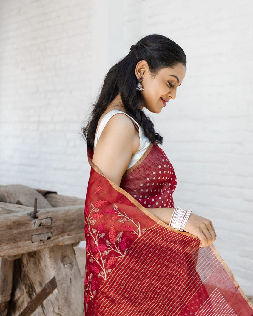 linen saree