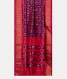 Purple Ikat Silk Saree T3936252