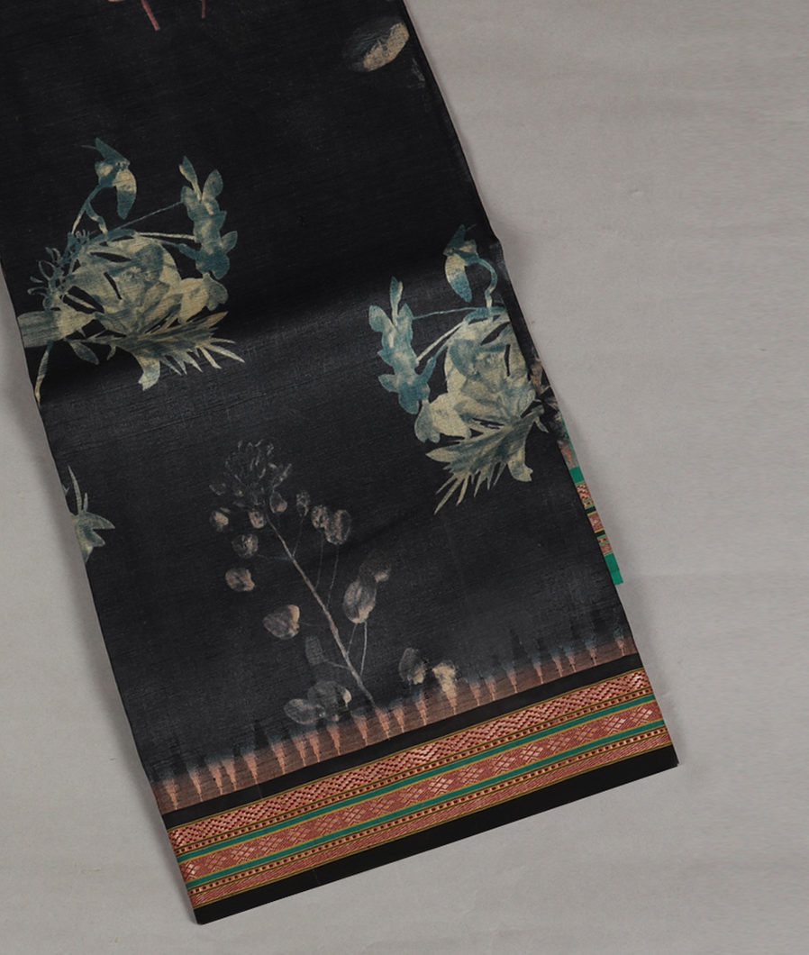 Dark Grey Vidarbha Tussar Saree T381247-image