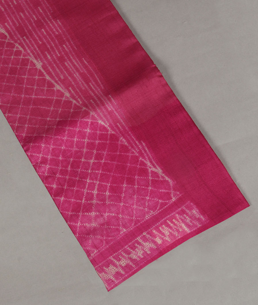 Purple Tussar Printed Saree T363272-image