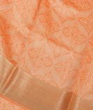 Peach Tussar Printed Saree T2835754
