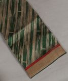 Green And Beige Tussar Printed Saree T3526851