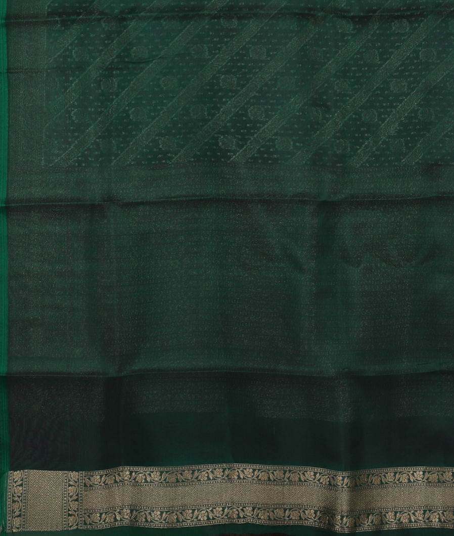 Red Banaras Organza Saree T3998643