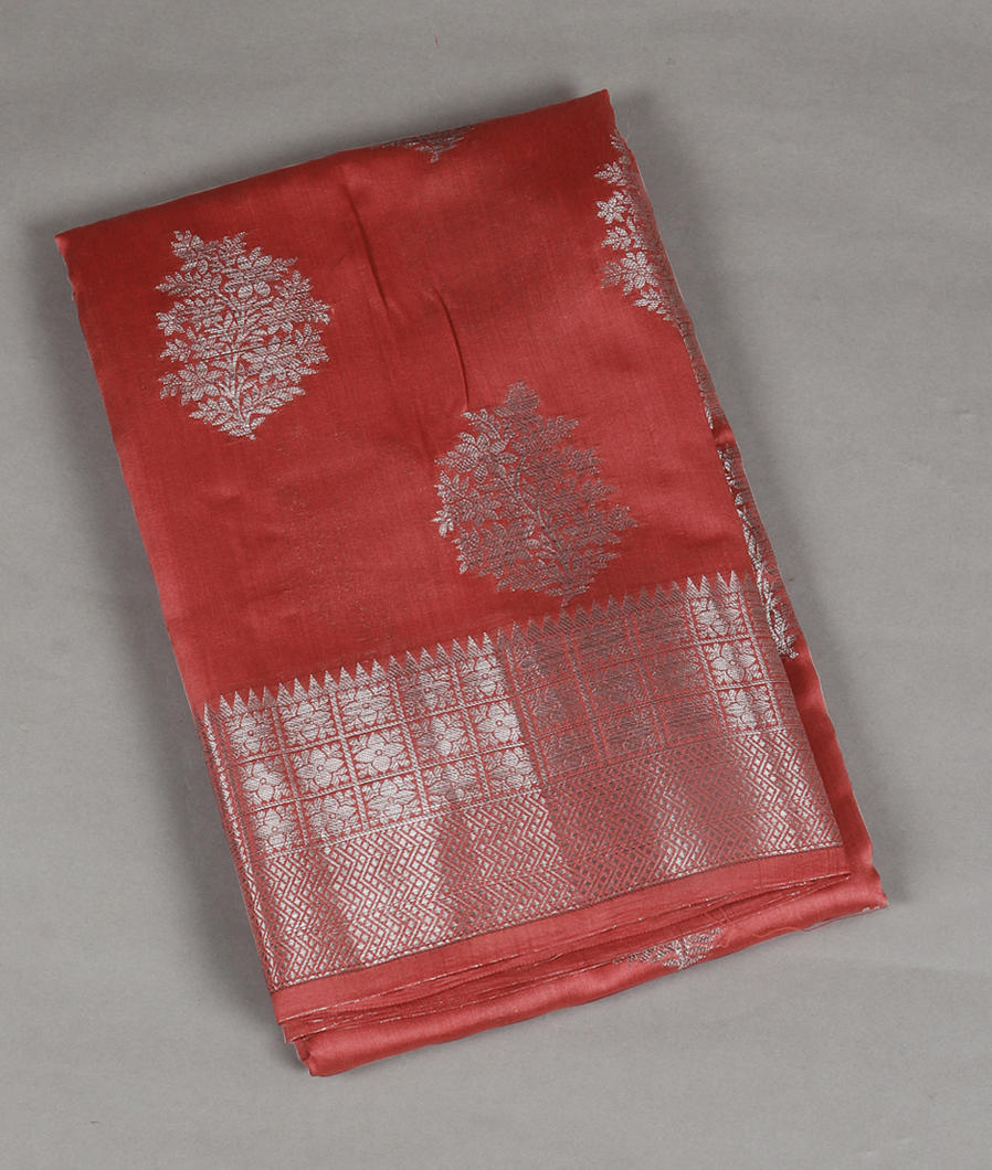 Rust pink Chaniya Silk Saree T384580-image
