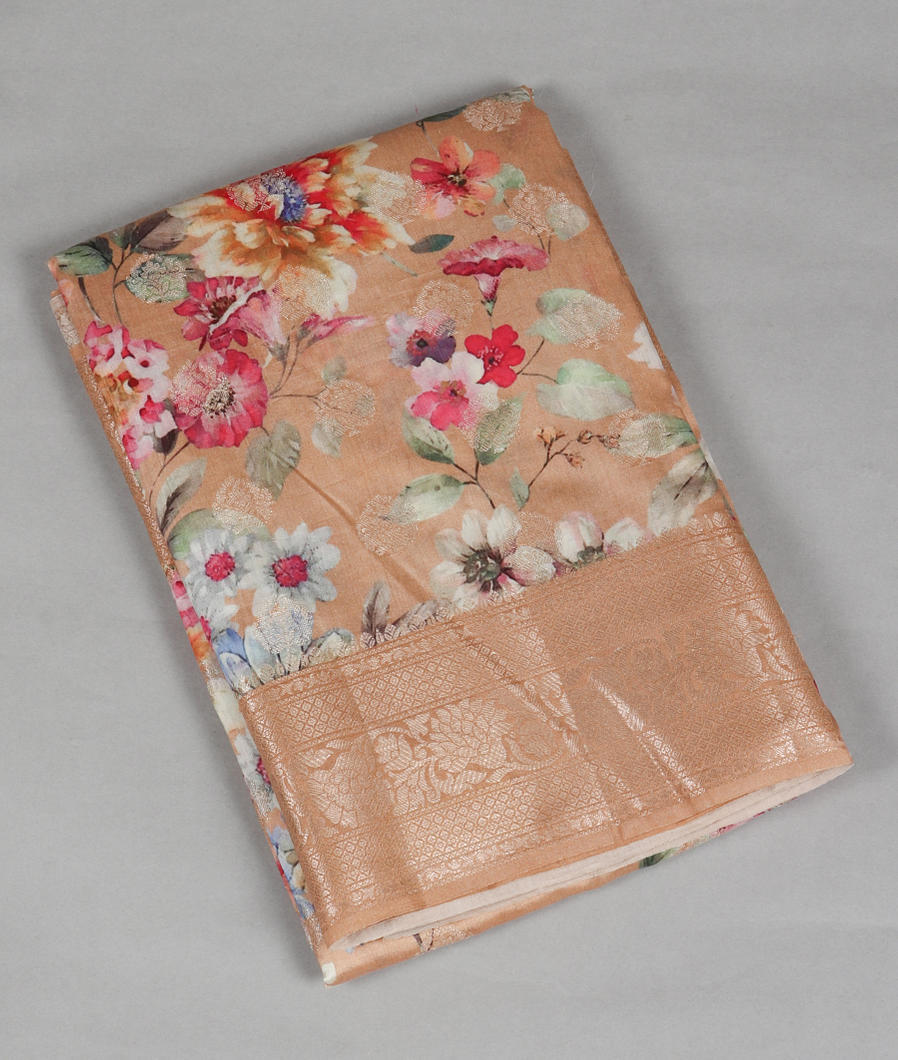 Beige Chaniya Silk Saree T353782-image