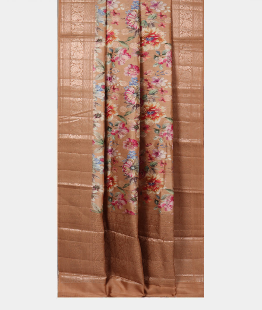 Beige Chaniya Silk Saree T3537822