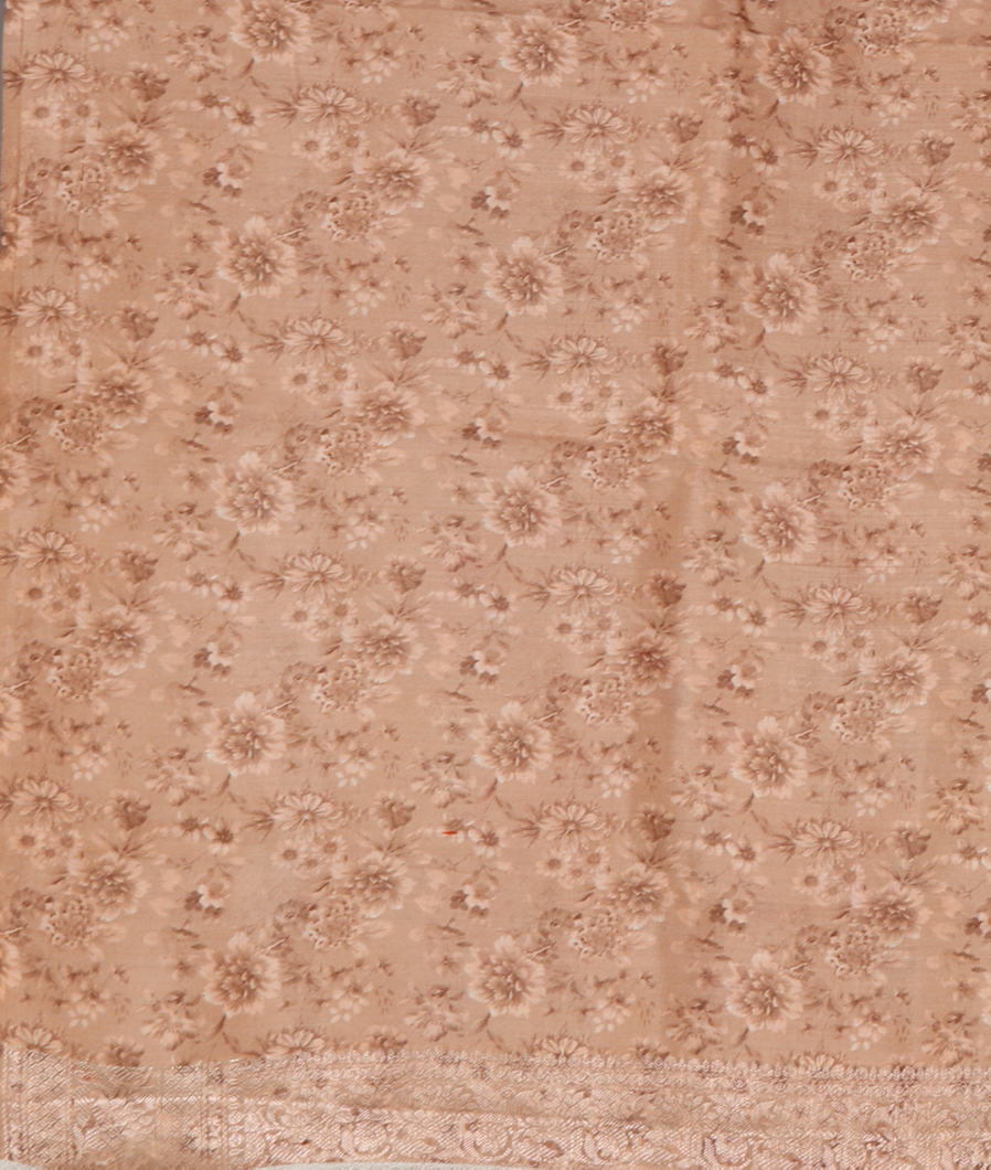 Beige Chaniya Silk Saree T3537823